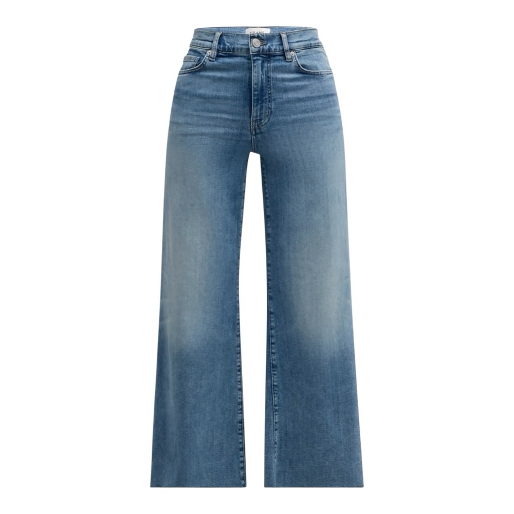 Frame Le Palazzo Crop Wide Leg High Rise Casual Denim Jeans Women’s 30 - Picture 6 of 16